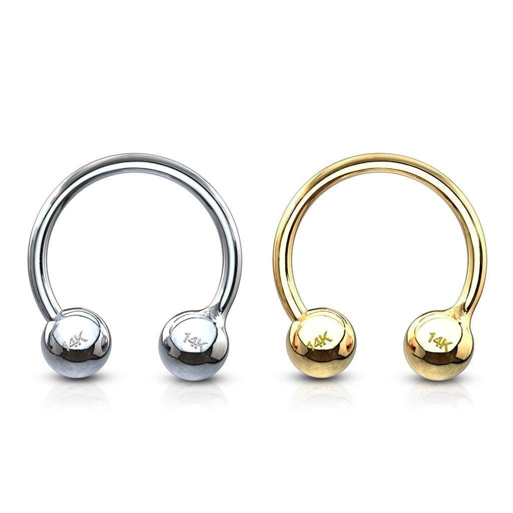 14kt Gold Horseshoe-My Body Piercing Jewellery