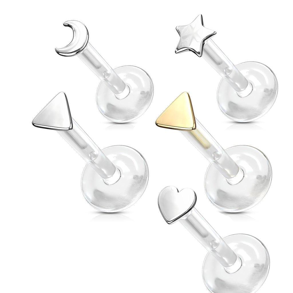 14kt Gold Logo Bioflex Labret 16G-My Body Piercing Jewellery