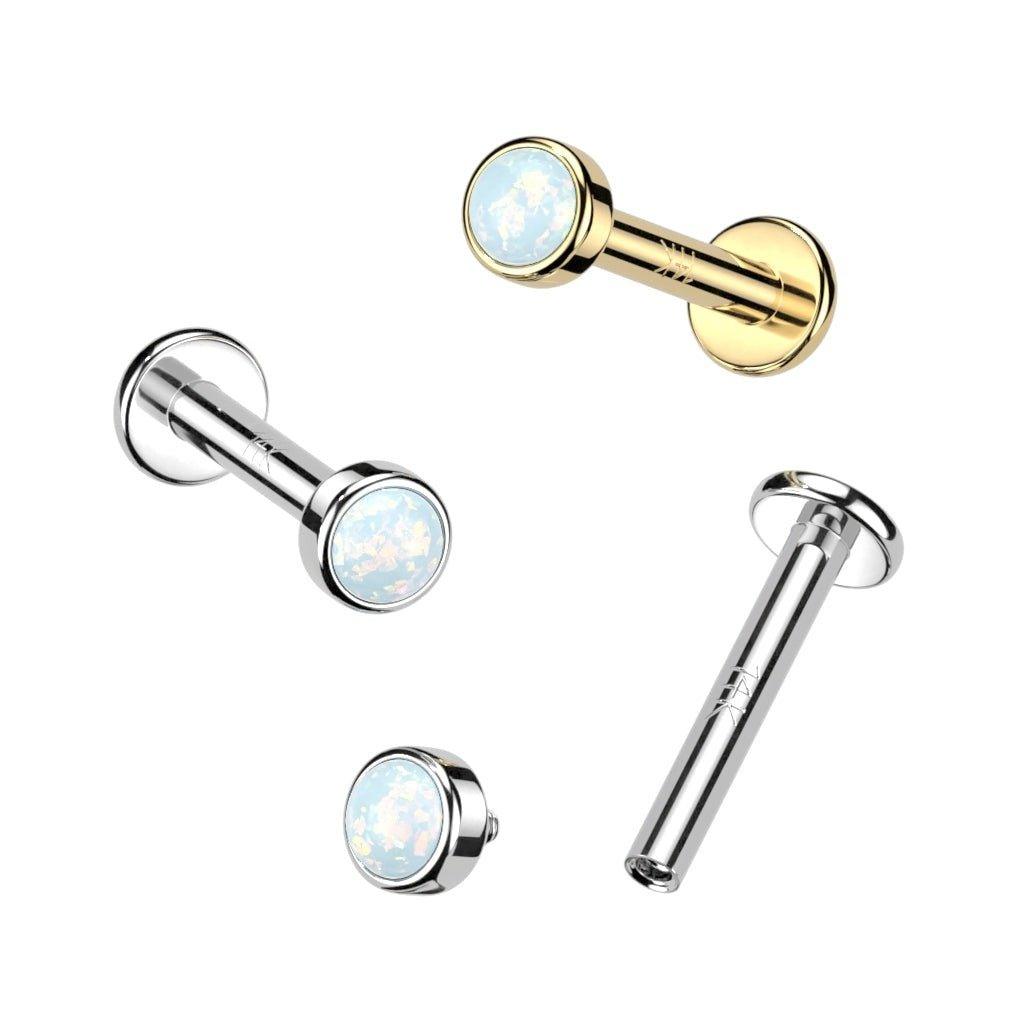 14kt Gold Opal Labret-My Body Piercing Jewellery