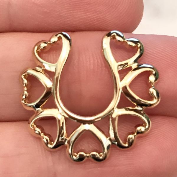 Hearts Non-Piercing Nipple Shield (Single)-My Body Piercing Jewellery