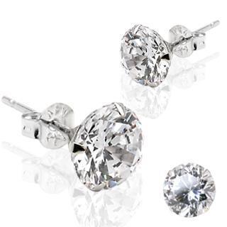 14kt White Gold Martini Stud Earring PAIR-My Body Piercing Jewellery