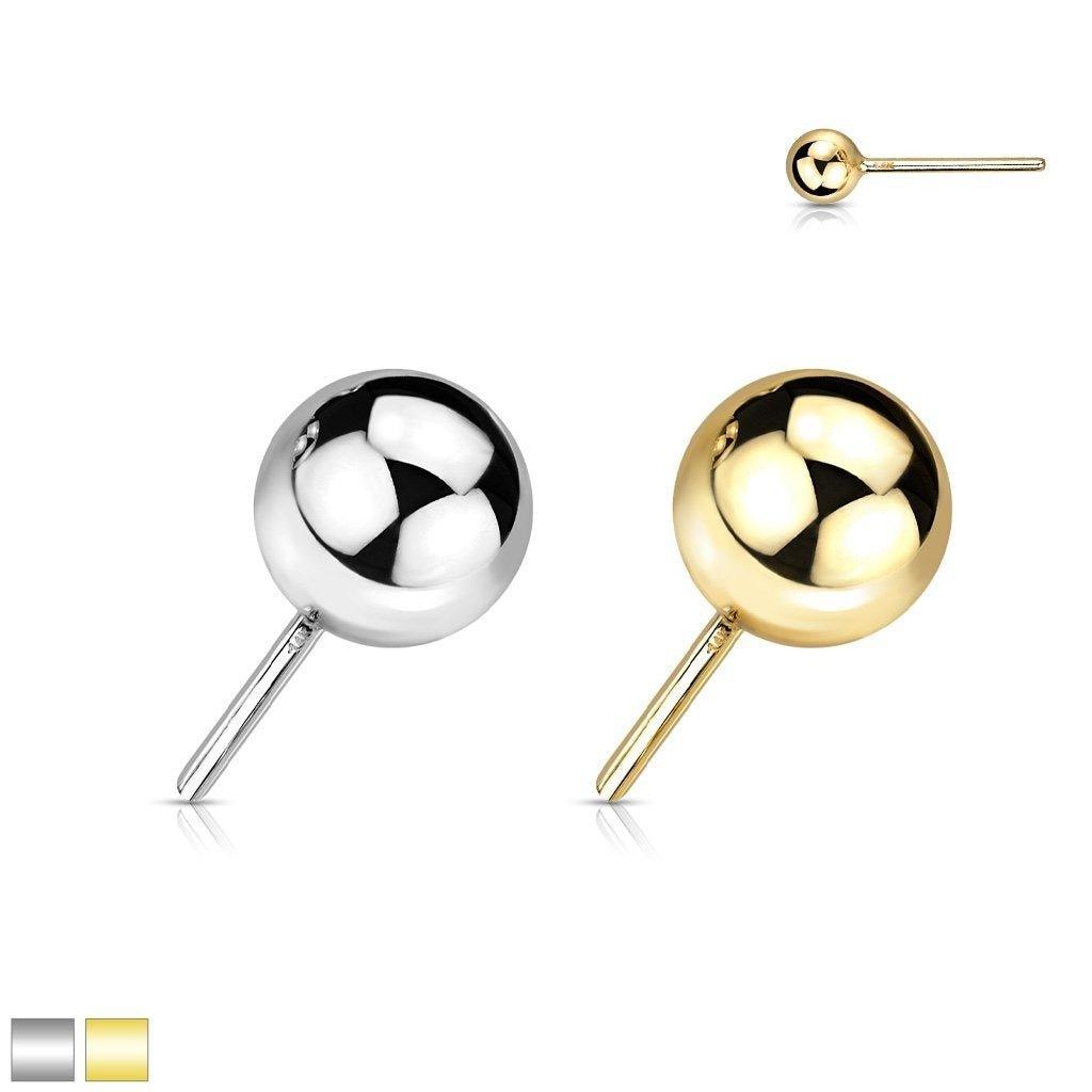 14kt Gold Threadless Ball Top-My Body Piercing Jewellery