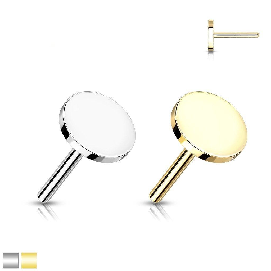 14kt Gold Threadless Circle Top-My Body Piercing Jewellery