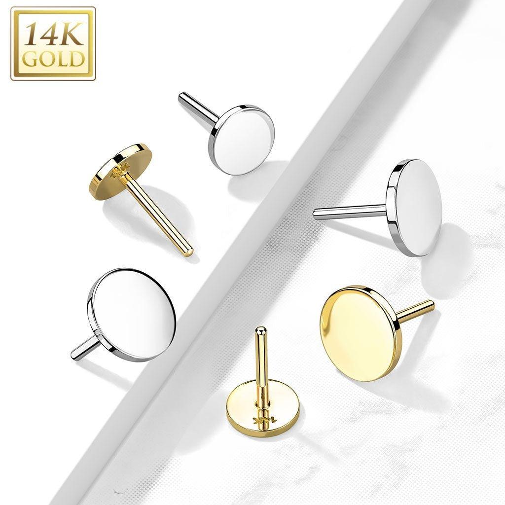 14kt Gold Threadless Circle Top-My Body Piercing Jewellery