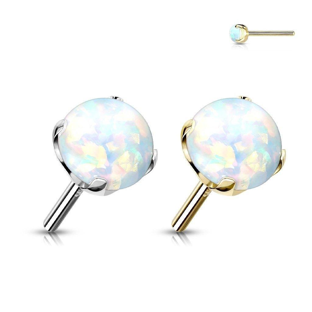 14kt Gold Threadless Opal Top-My Body Piercing Jewellery