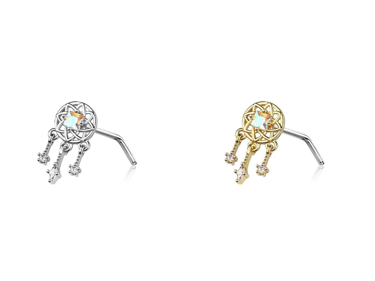 Dreamcatcher Nose L Bend 20G-My Body Piercing Jewellery