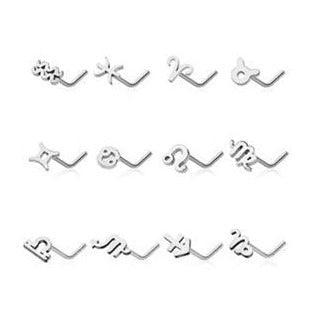 Body Jewelry - Zodiac Nose L Bend 20G
