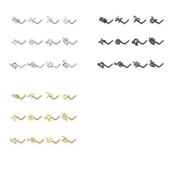 Body Jewelry - Zodiac Nose L Bend 20G
