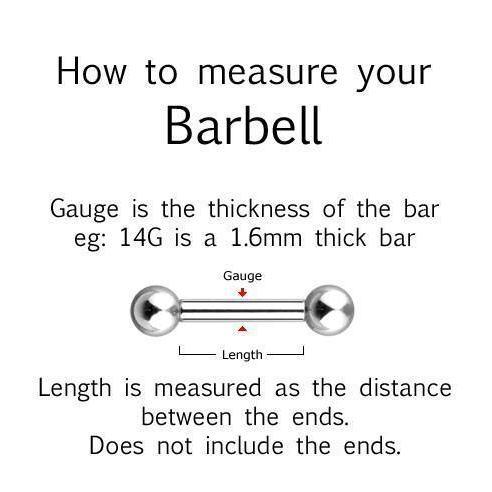 5 Gem Cartilage Bar 16G-My Body Piercing Jewellery