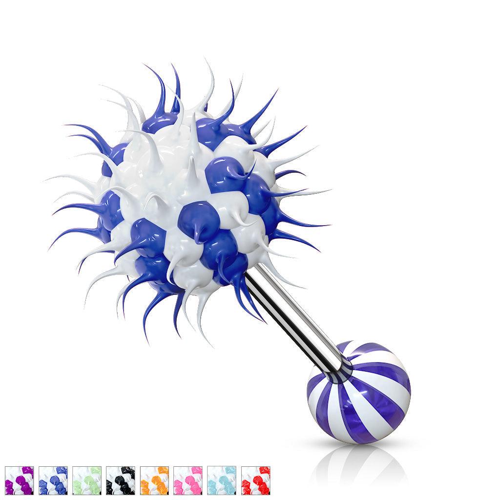 Candy Stripe Koosh Ball Barbell 14G-My Body Piercing Jewellery