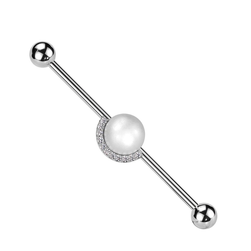 Pearl Industrial 14G 38mm-My Body Piercing Jewellery