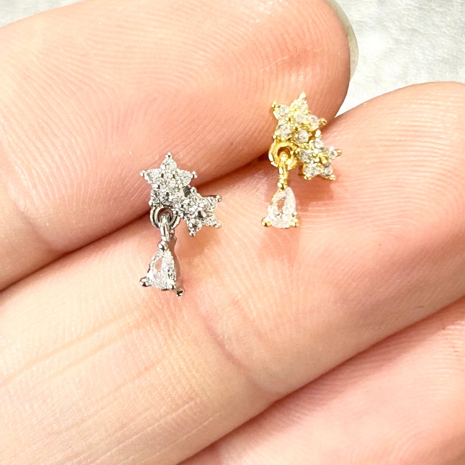 Body Jewelry - Star Dangle Nose L Bend 20G