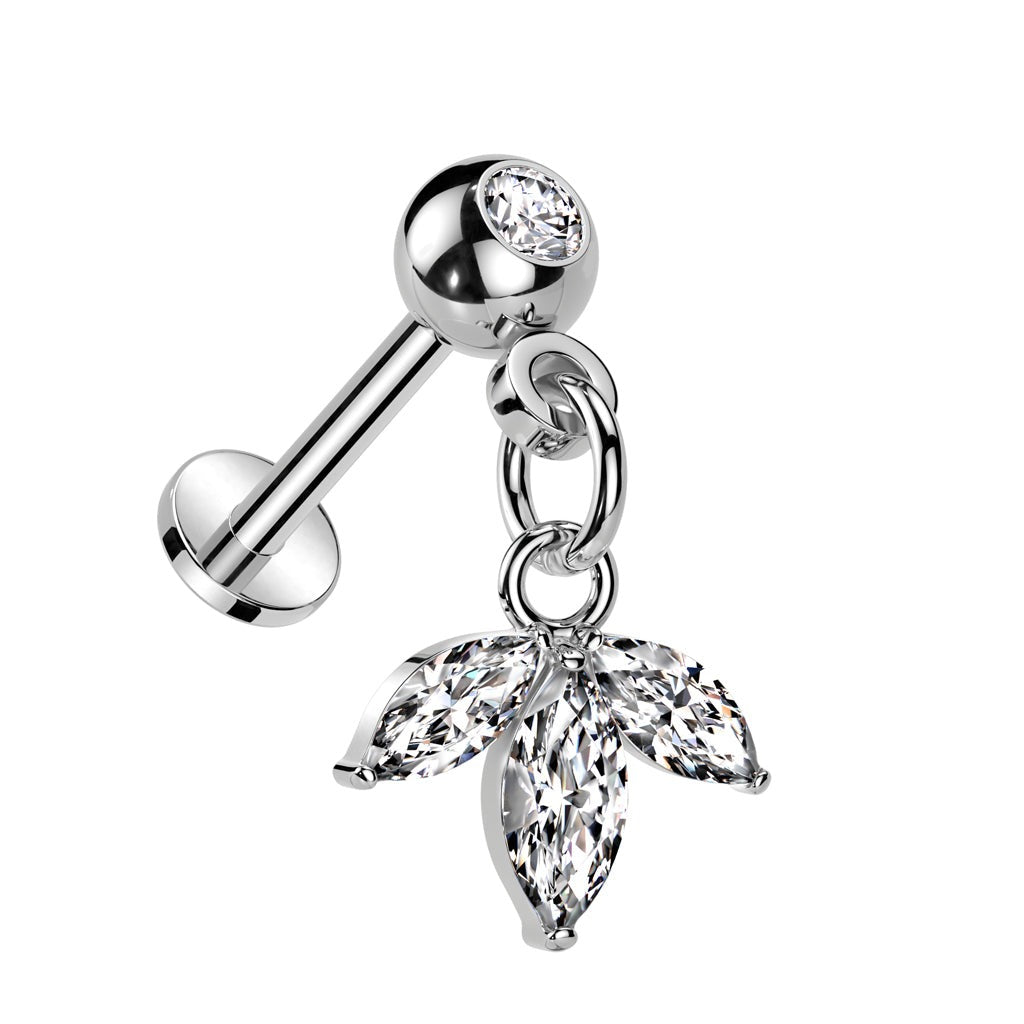 Threadless Leaf Dangle Labret