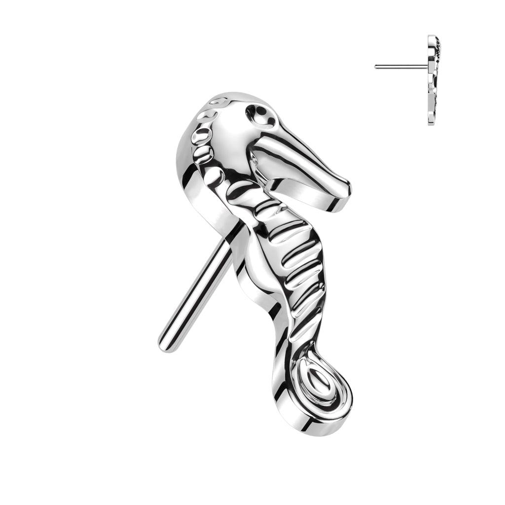Body Jewelry - Titanium Threadless Seahorse End