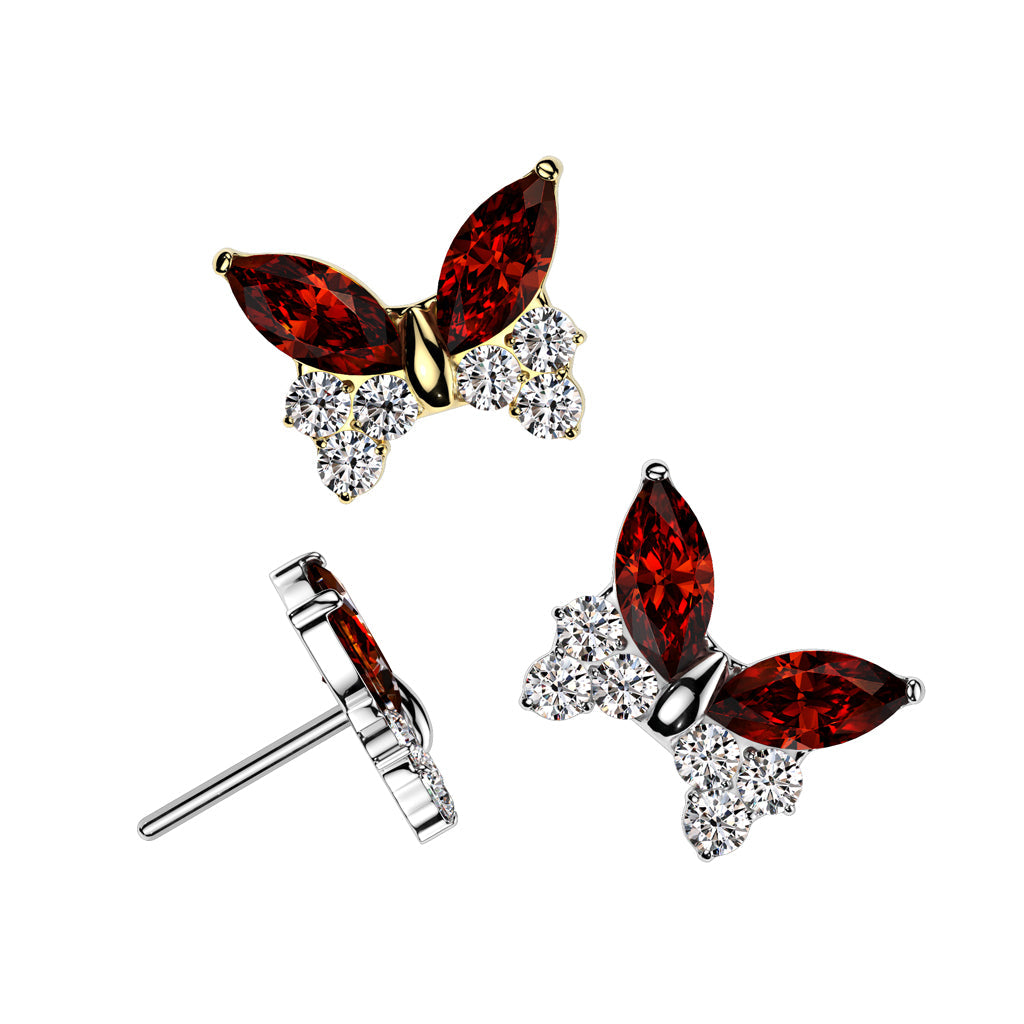 Titanium Threadless Butterfly End