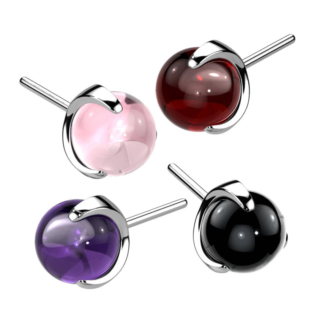 Body Jewelry - Titanium Threadless Glass Ball End