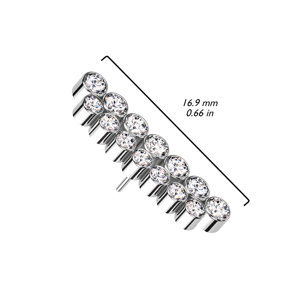 Titanium Threadless Double Line End