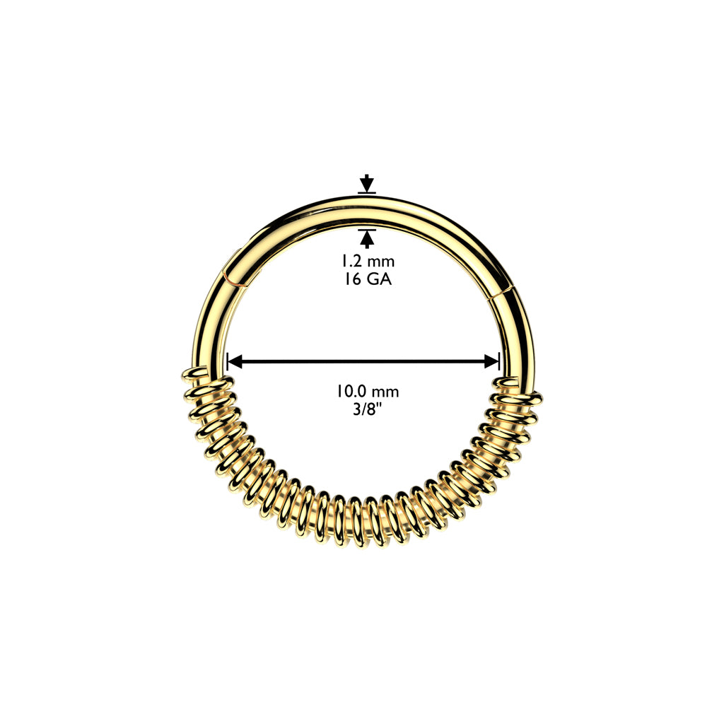 Spring Hinged Ring 16G