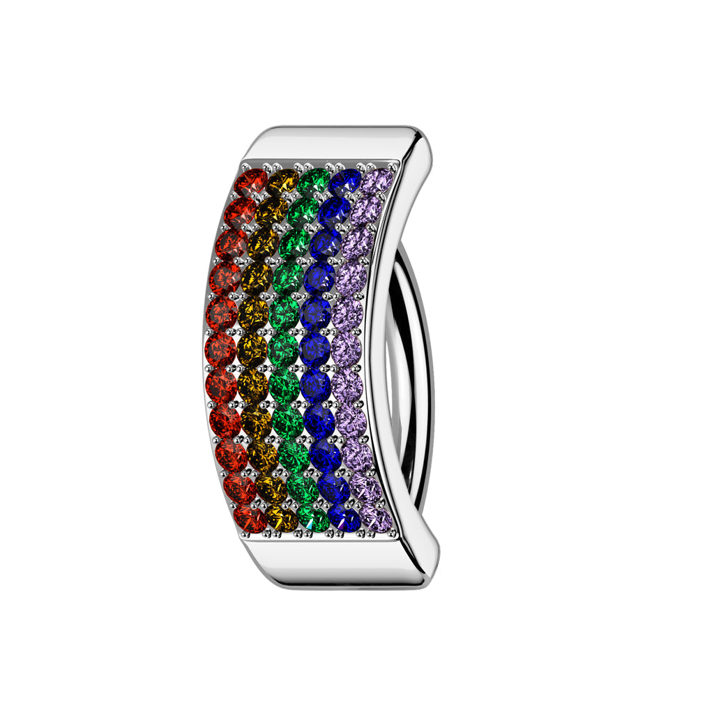 Pride Hinged Belly Bar 14G