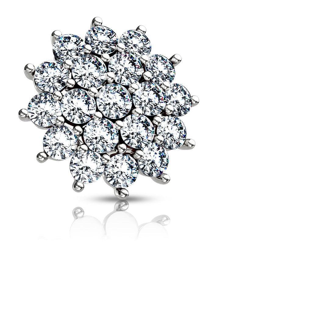 Gem Sunburst Dermal Top 14G-My Body Piercing Jewellery