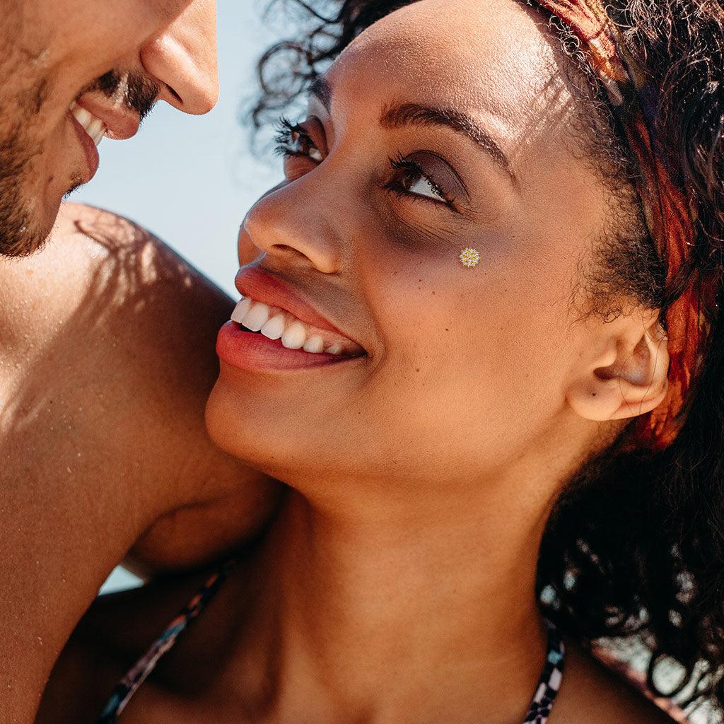 Gem Sunburst Dermal Top 14G-My Body Piercing Jewellery