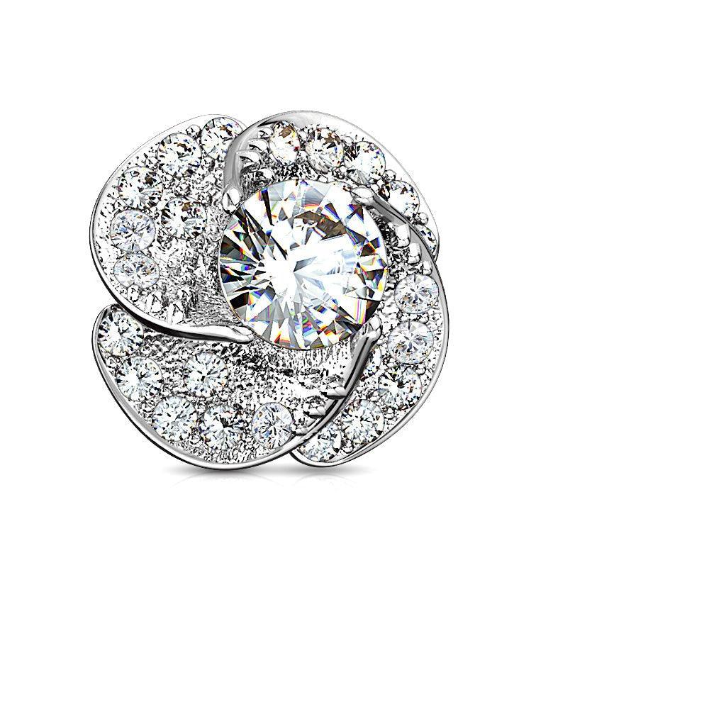 Gem Swirl Dermal Top 14G-My Body Piercing Jewellery