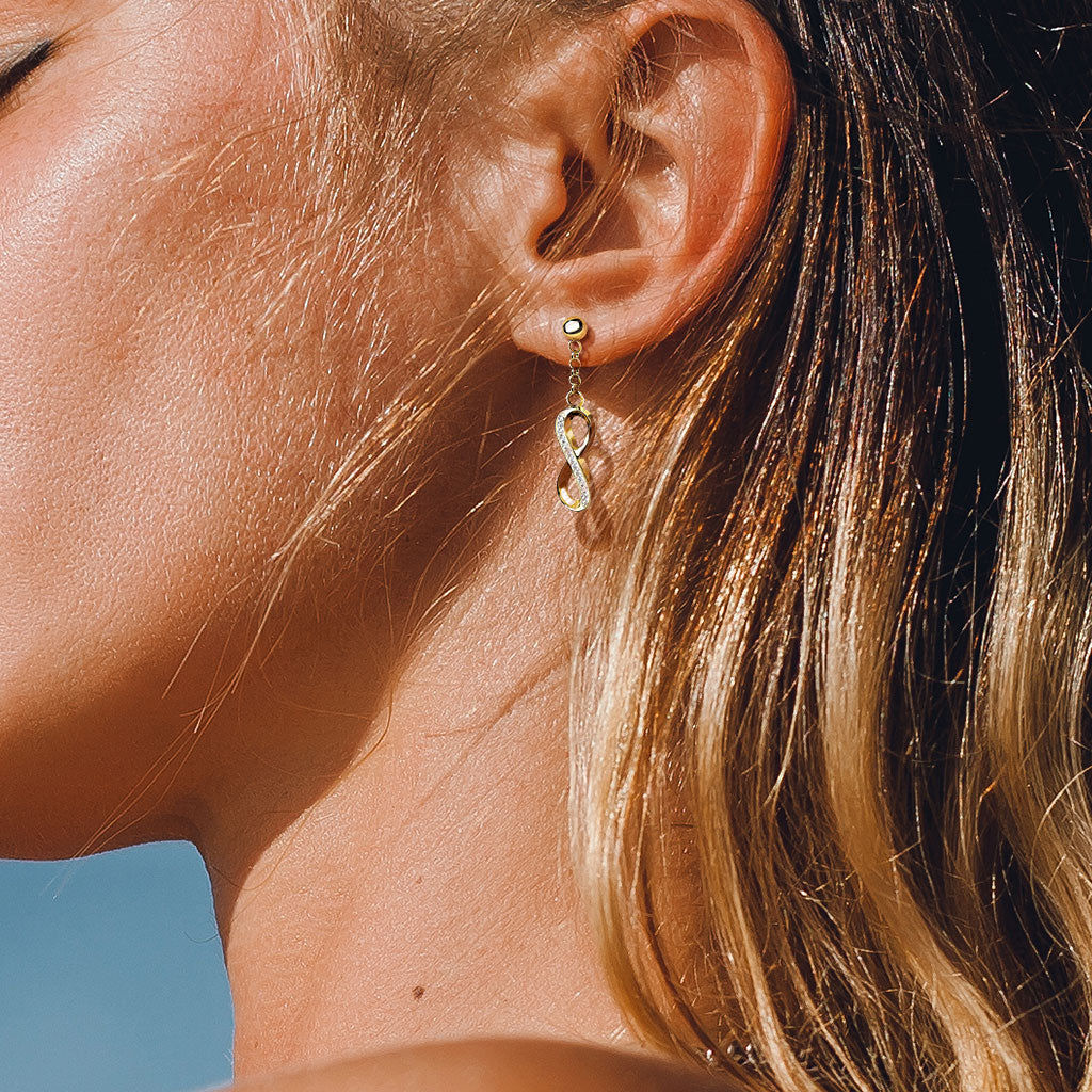 Infinity Paved Earrings Pair