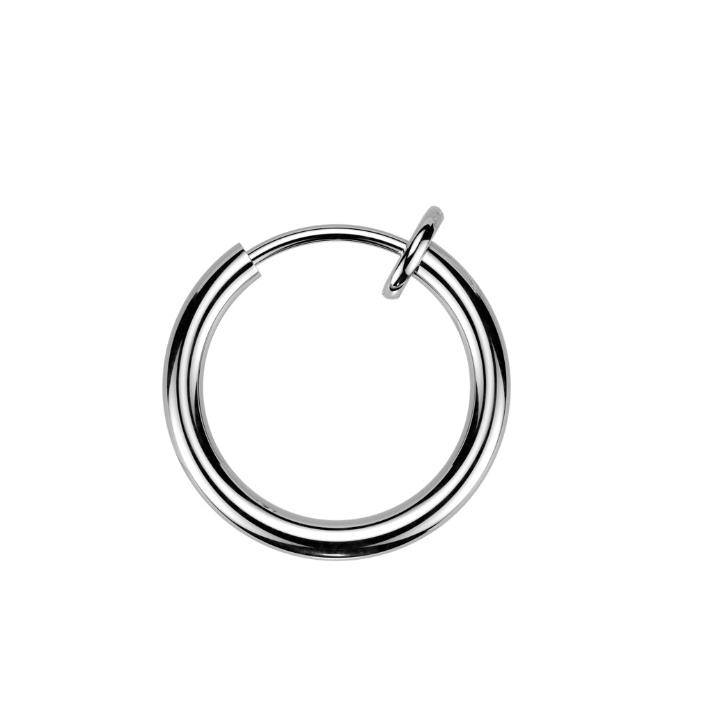 Spring Action Faker Ear Cuff / Ring – 316L Surgical Steel Non-Piercing 10mm Clip for Septum, Lip, Helix or Ear Lobe