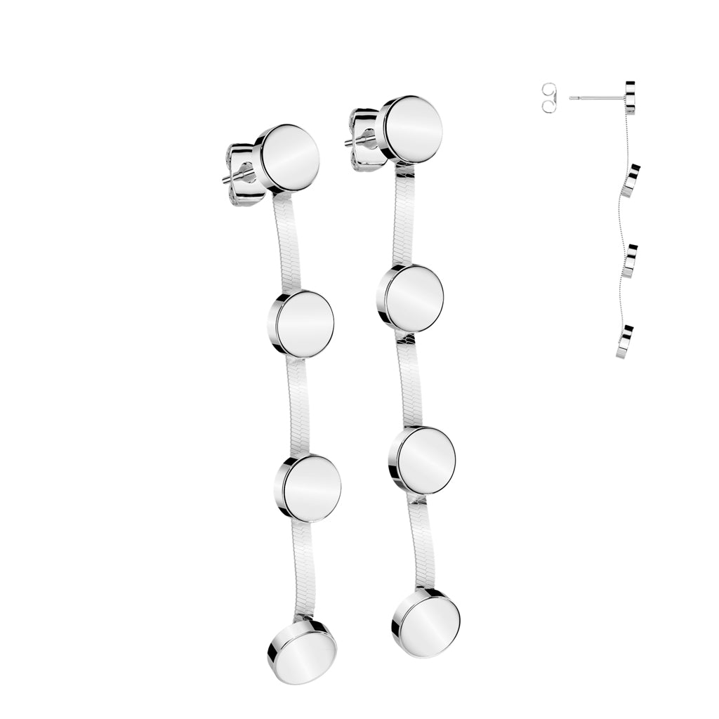 Disc Drop Earrings Pair
