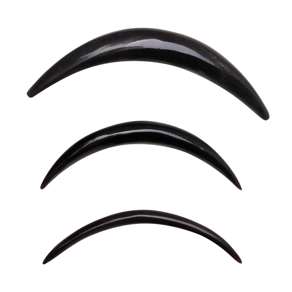 Buffalo Horn Septum Tusk – Handmade Curved Organic Septum bar on white background