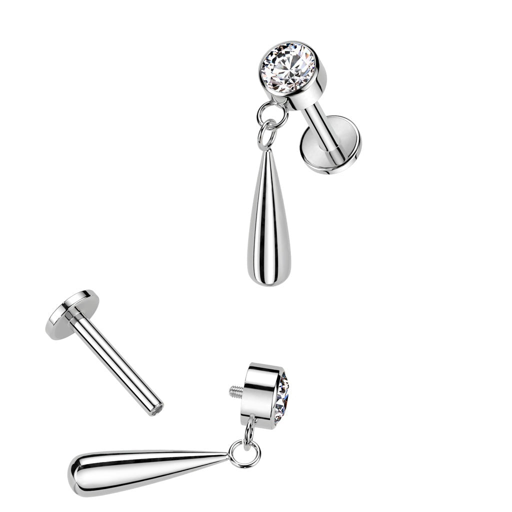 Titanium Drop Labret 16G