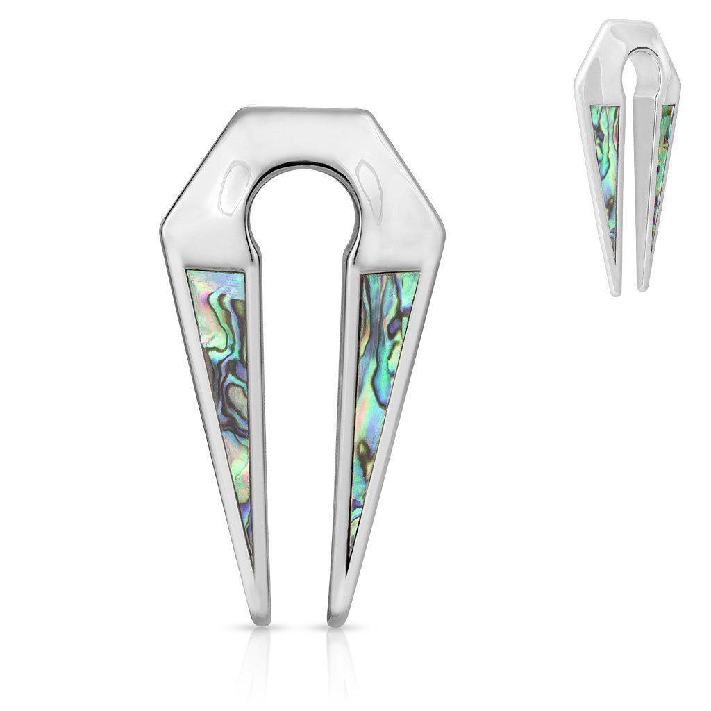 Abalone Steel Ear Weight PAIR-My Body Piercing Jewellery