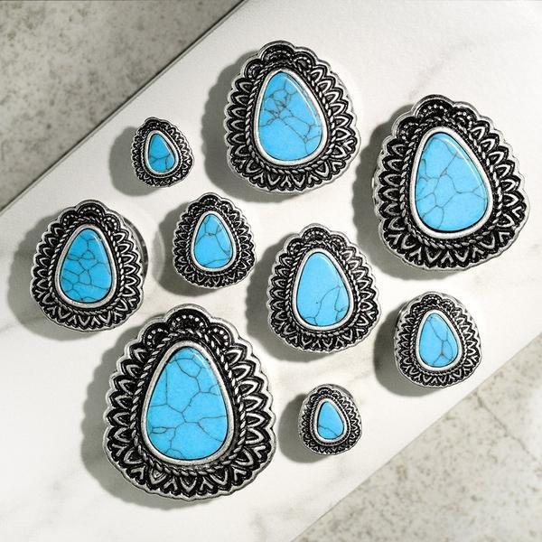 Antique Turquoise Plug 6mm-19mm-My Body Piercing Jewellery