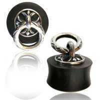 Areng Wood Door Knocker Plug 18mm-25mm-My Body Piercing Jewellery