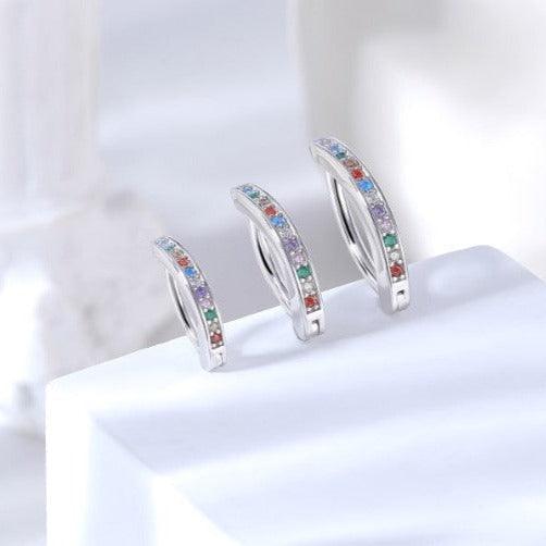 Body Jewelry - Sterling Silver Hinged Pride Belly Bar 14G 16G