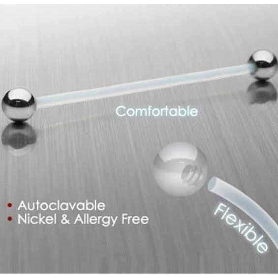 Bioflex Retainer Barbell 16G 14G-My Body Piercing Jewellery