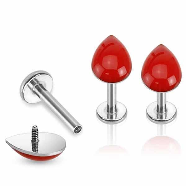 Blood Drop Labret 16G-My Body Piercing Jewellery