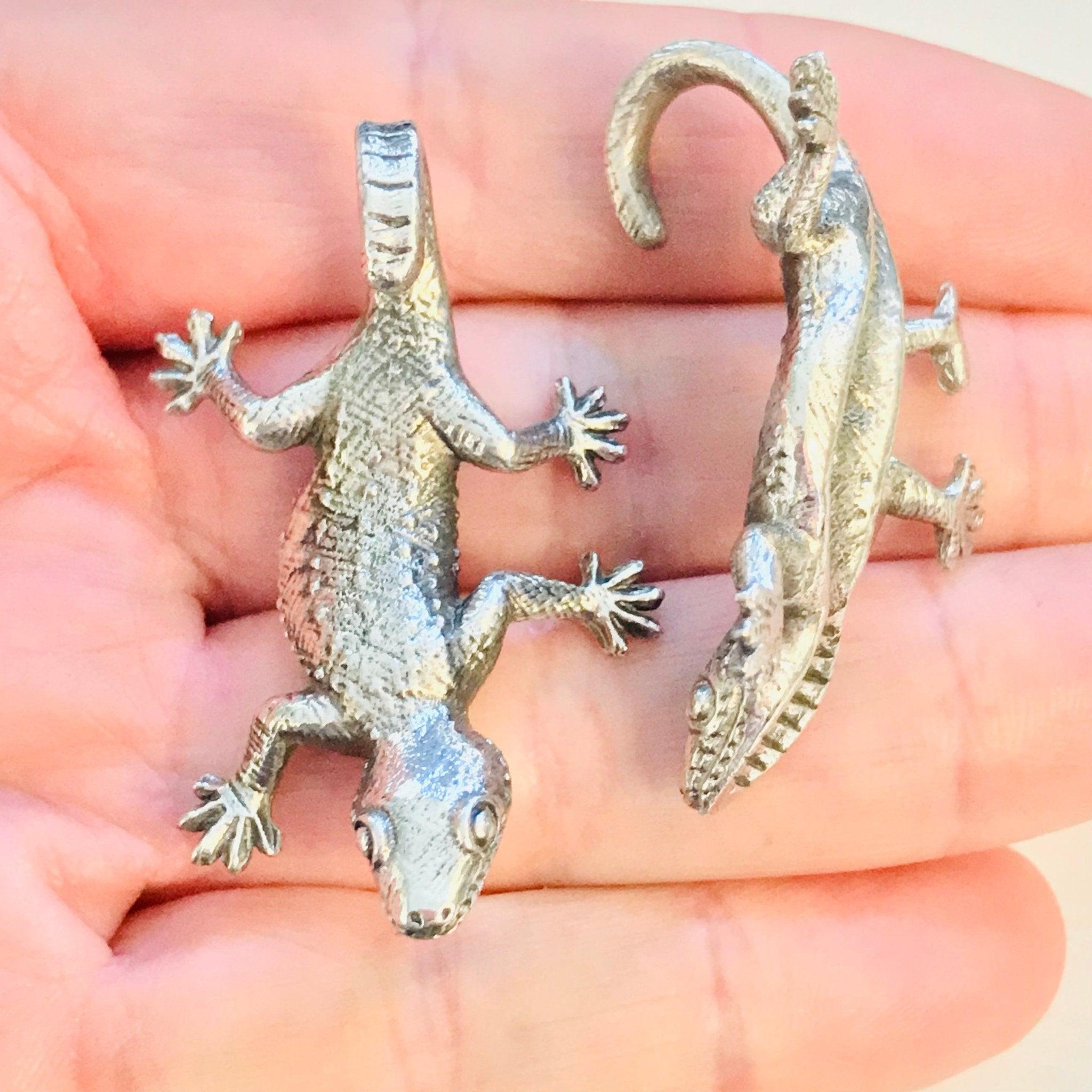 Brass Gecko Ear Weights PAIR-My Body Piercing Jewellery