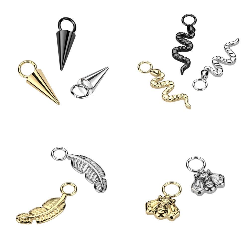 Body Jewelry - Titanium Charm Dangle