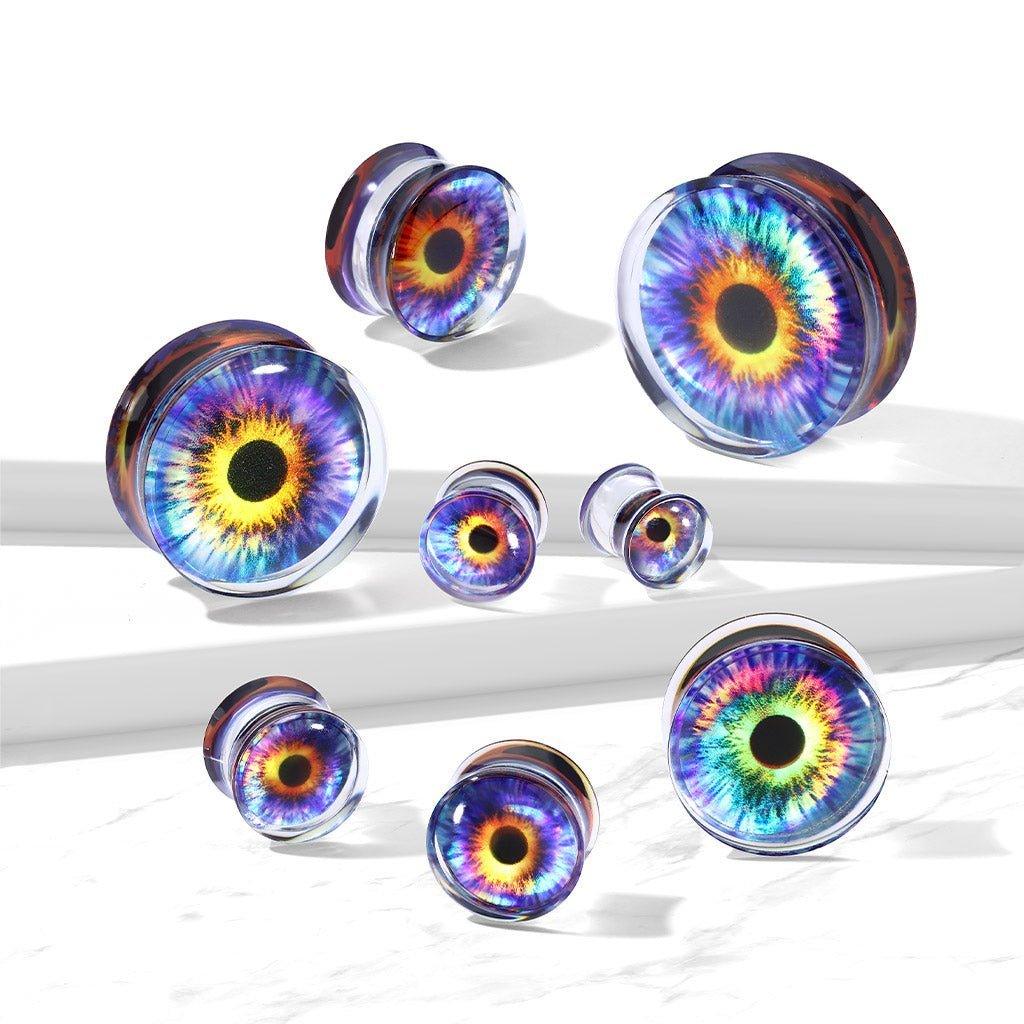 Eye Print Acrylic Plug 8mm-25mm-My Body Piercing Jewellery