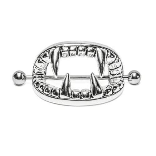 Fangs Nipple Shield Cuff 14G (Single)-My Body Piercing Jewellery