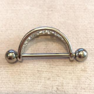 Fangs Nipple Shield Cuff 14G (Single)-My Body Piercing Jewellery