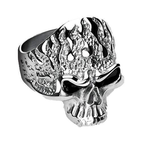 Flaming Skull Ring-My Body Piercing Jewellery