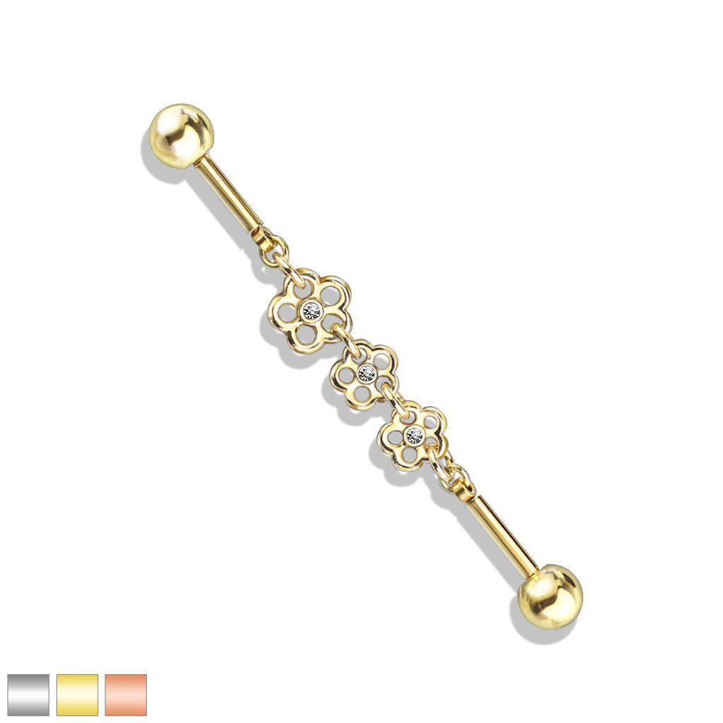 Flower Chain Industrial 14G 38mm-My Body Piercing Jewellery