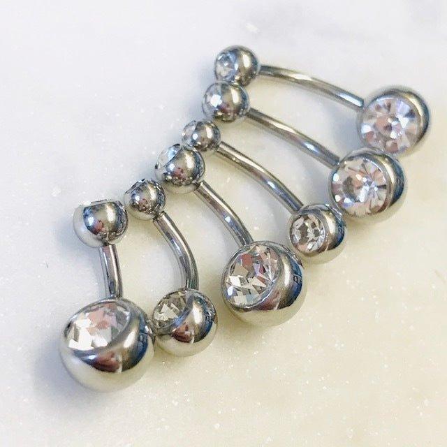 Gem Belly Bar 14G-My Body Piercing Jewellery