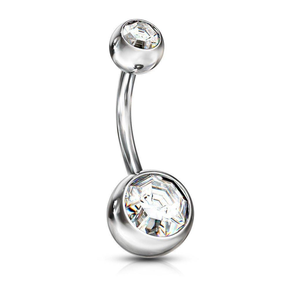 Gem Belly Bar 14G-My Body Piercing Jewellery