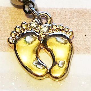 Gem Feet Pregnancy Belly Bar 14G-My Body Piercing Jewellery