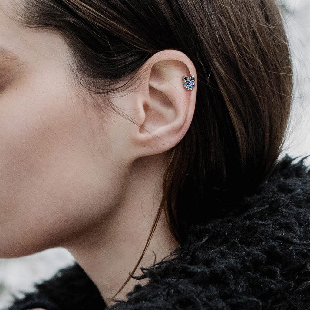 Gem Owl I.T. Labret 16G-My Body Piercing Jewellery