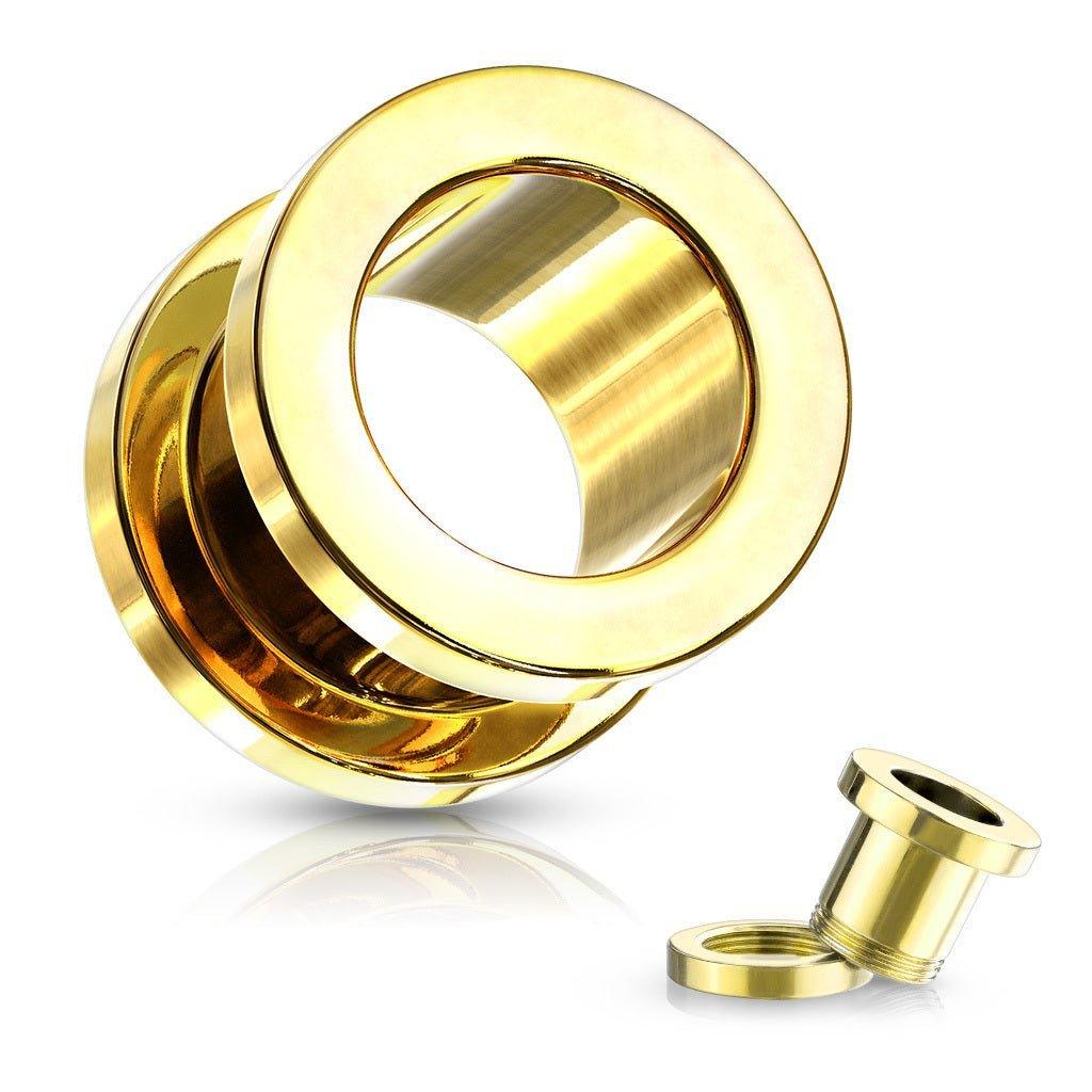Gold IP Tunnel 8G-1"-My Body Piercing Jewellery