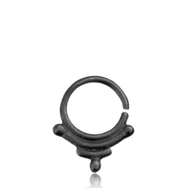 Gun Metal Triple Drop Ring 18G-My Body Piercing Jewellery